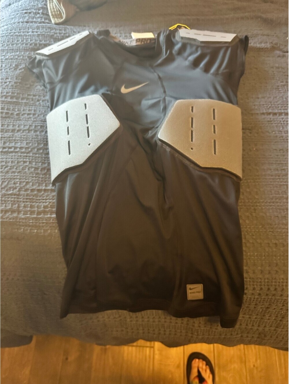 Nike Pro Padded Compression Shirt Black Football Sleeveless size M